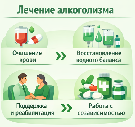 лечение алкоголизма в Карпинске этапы